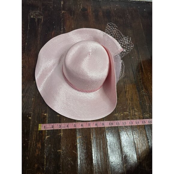 Vintage Pastel Pink Derby Church Hat Tulle - Picture 12 of 16